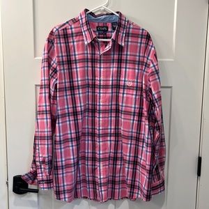 Chaps pink men’s button down shirt